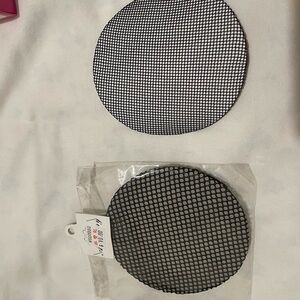 Black and White Mesh Coasters
